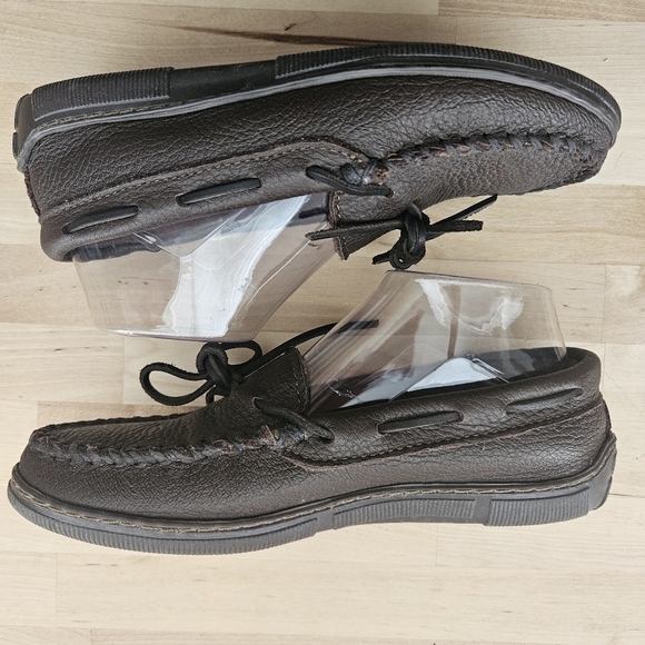 Minnetonka Womens Moosehide Classic Moccasin 492 Sz 8 Chocolate Brown - Picture 6 of 12
